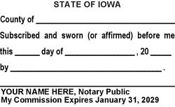 Jurat Language Stamp