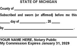 Jurat Language Stamp