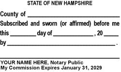 New Hampshire (NH) - Jurat