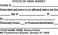 Jurat Language Stamp