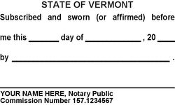 Jurat Language Stamp