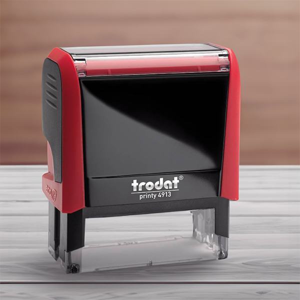 តែម Trodat 4913 ដែលអាចចាក់ទឹកថ្នាំដោយខ្លួនឯង - ស៊ុមពណ៌ក្រហមអណ្តាតភ្លើង