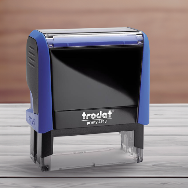 Trodat 4913 Self-Inking Stamp - Sky Blue Frame
