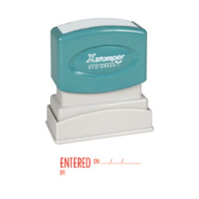 1822 Entered On/By Stock Xstamper