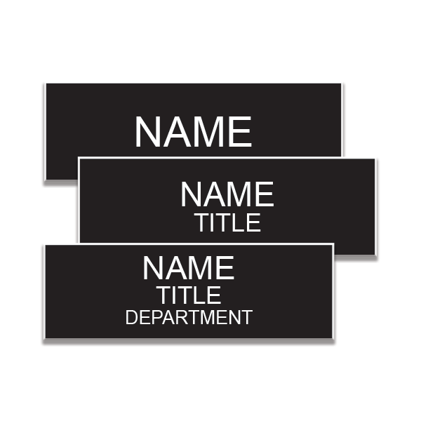 1" x 3" Engraved Nametag