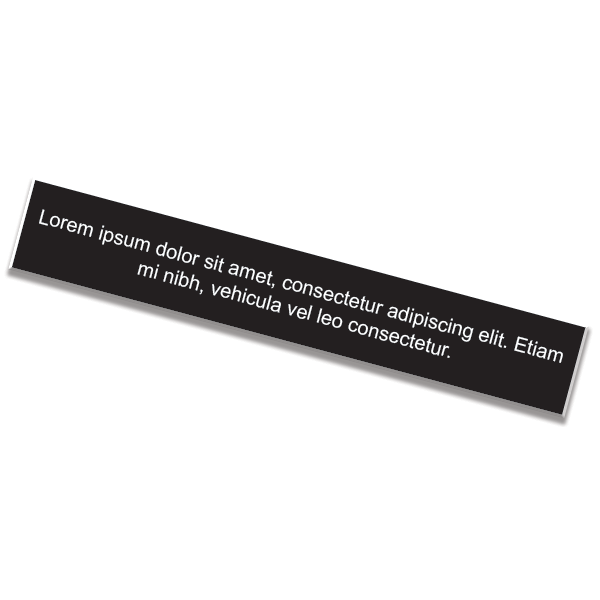 1" x 8" Nameplate