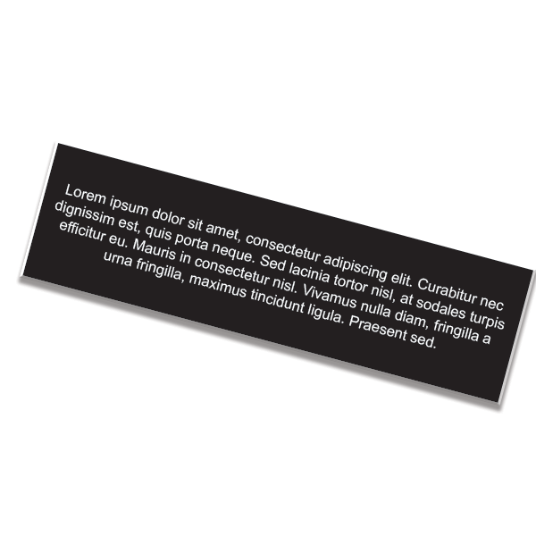 4" x 14" Engraved Sign