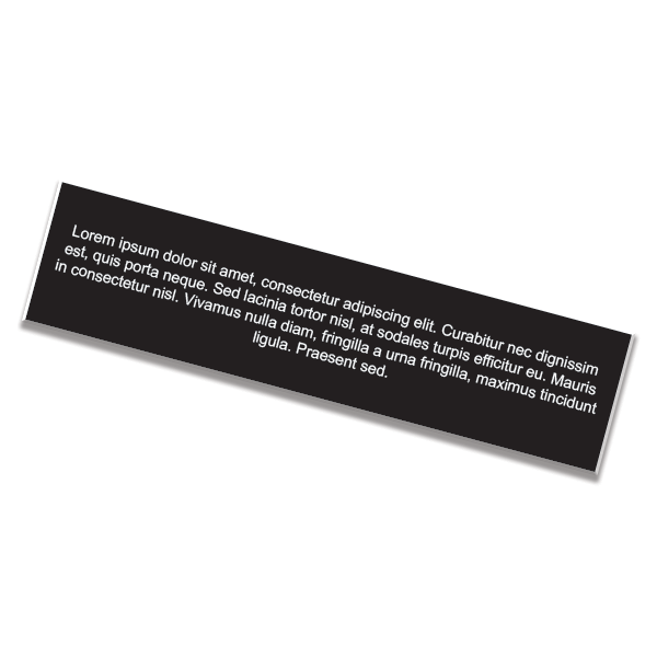 4" x 16" Engraved Sign