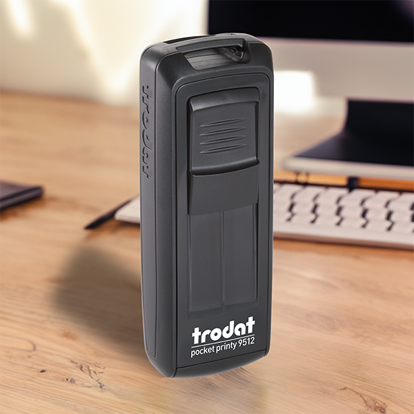 Trodat Printy 9512 Mobile Stamp - Black/Black