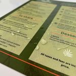Synthetic Paper Menu 2