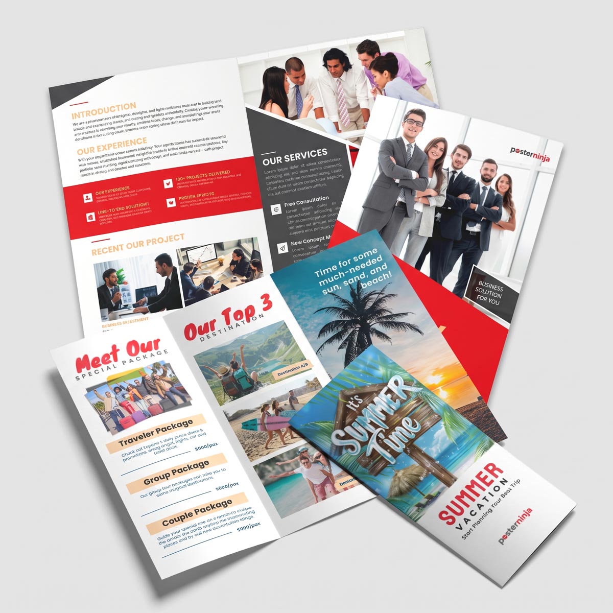 Custom folded brochure category