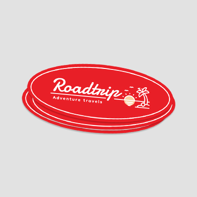 Custom printed oval stickers