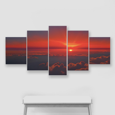 5-panel split canvas wall art set