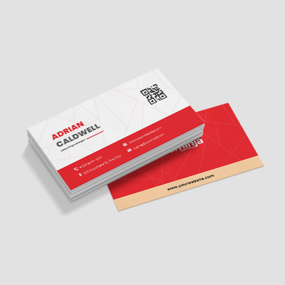 Stack of custom printed business cards