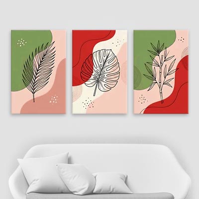 3-panel custom canvas wall art set