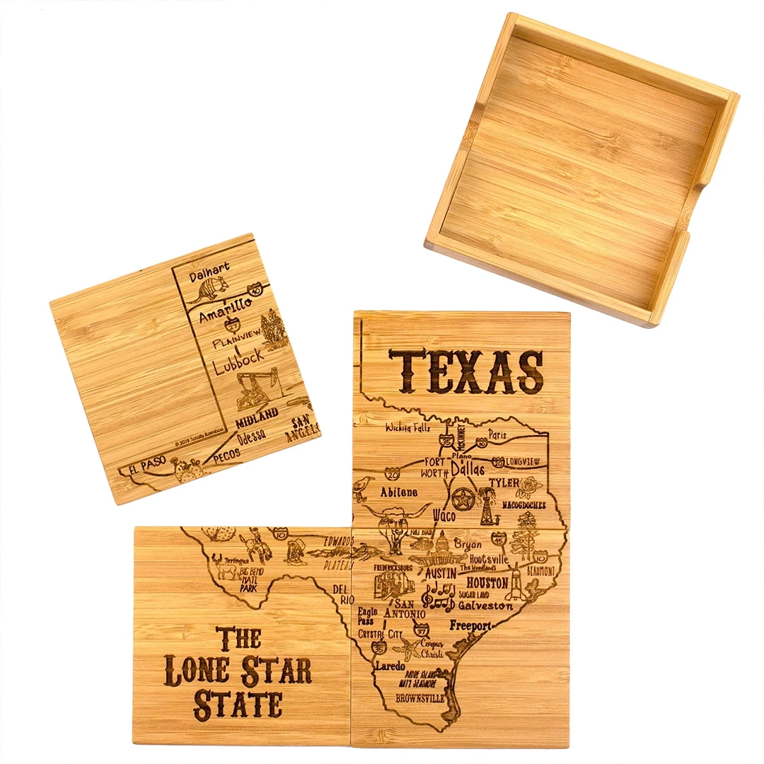 Coaster Set | Texas Puzzle 1