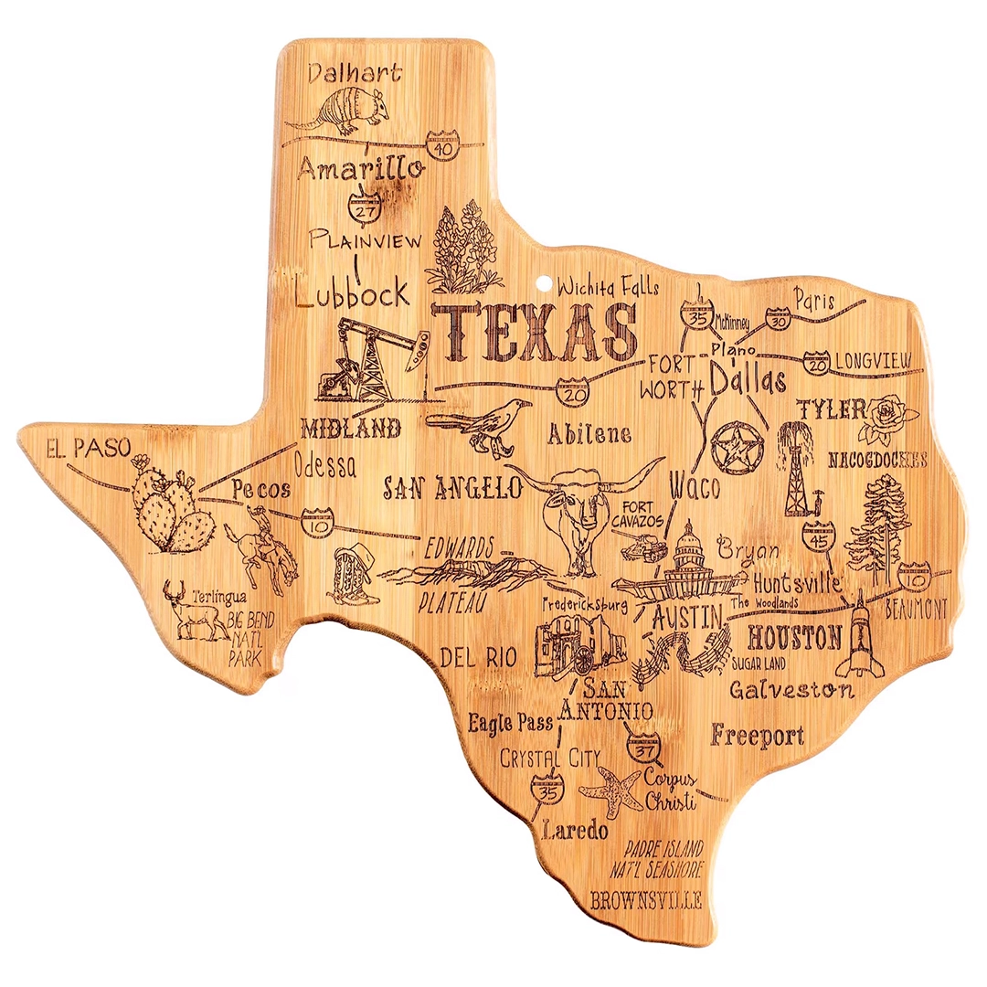 Cutting Board | Texas Shaped Destinations 1