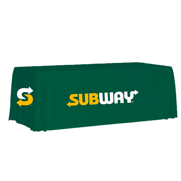 Green Table Cover Subway Logo