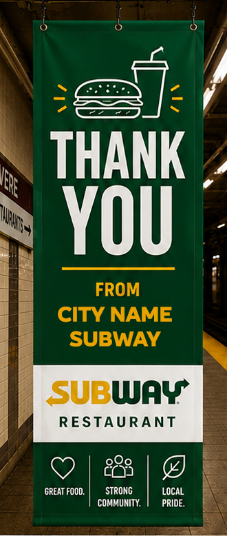 Appreciation banners