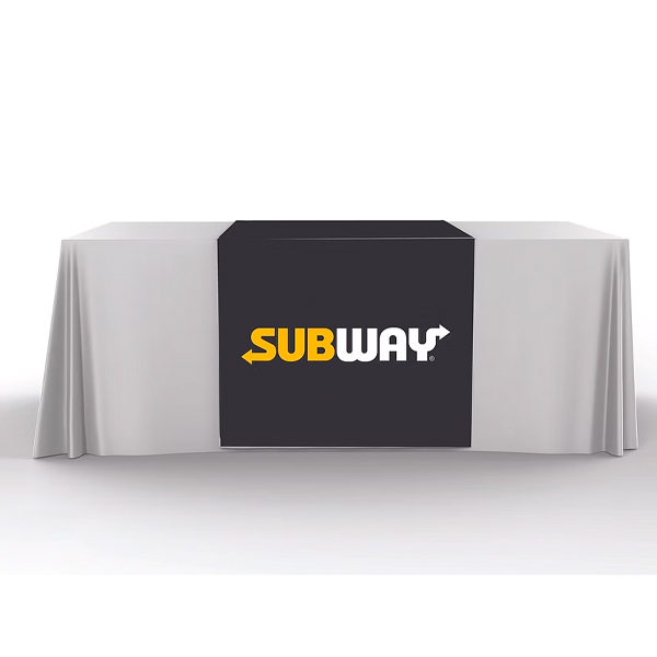 Black Table Runner - Subway Logo