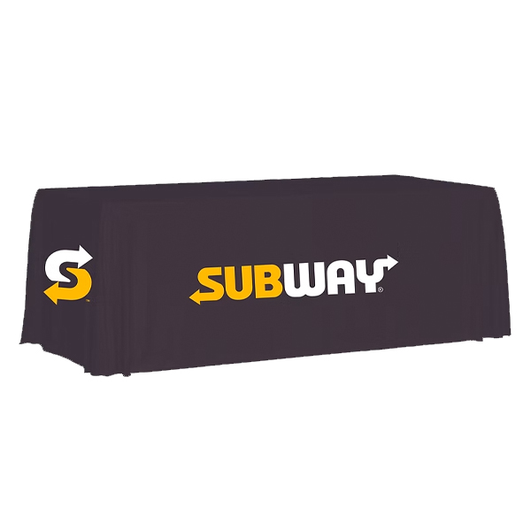 Black Table Cover Subway Logo