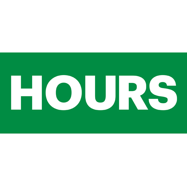 Hours Decal