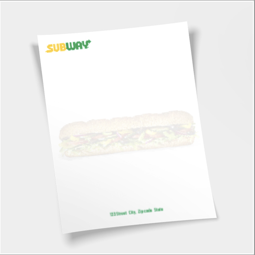 Subway Letterheads