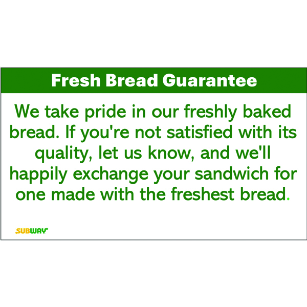 Fresh Bread Guarantee