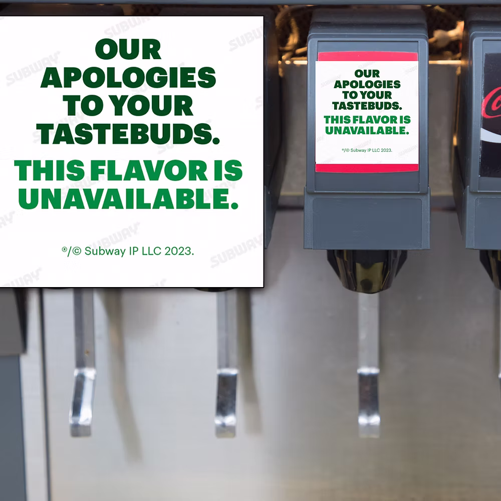 Beverage Station Out of Order - 2" x 2" 1