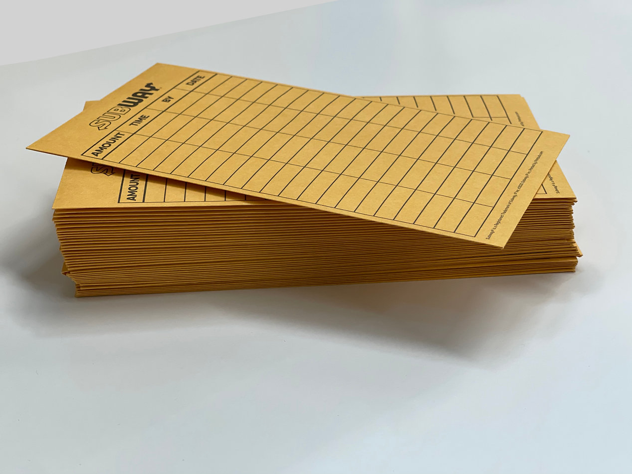 Subway Cash Coin Envelopes 2
