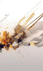 Flor Abstrata Dourada