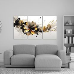 Flor Abstrata Dourada