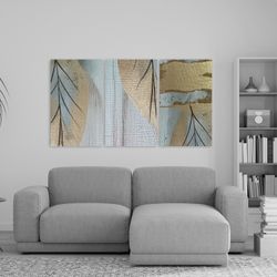 Folhas Douradas Modernas Natureza Elegante