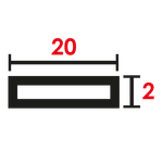 20x2 mm