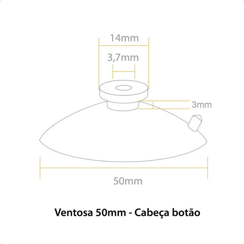 Ventosa Botão 55mm 2