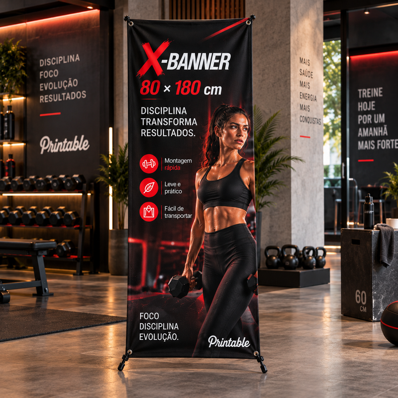 X-banner em Tecido 80x180 cm
