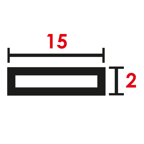 15x2 mm