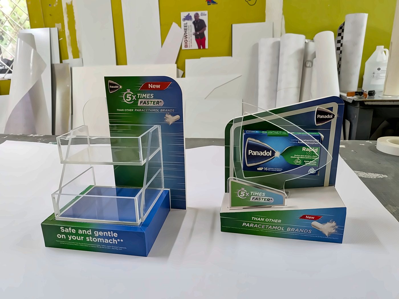 Custom Panadol countertop displays
