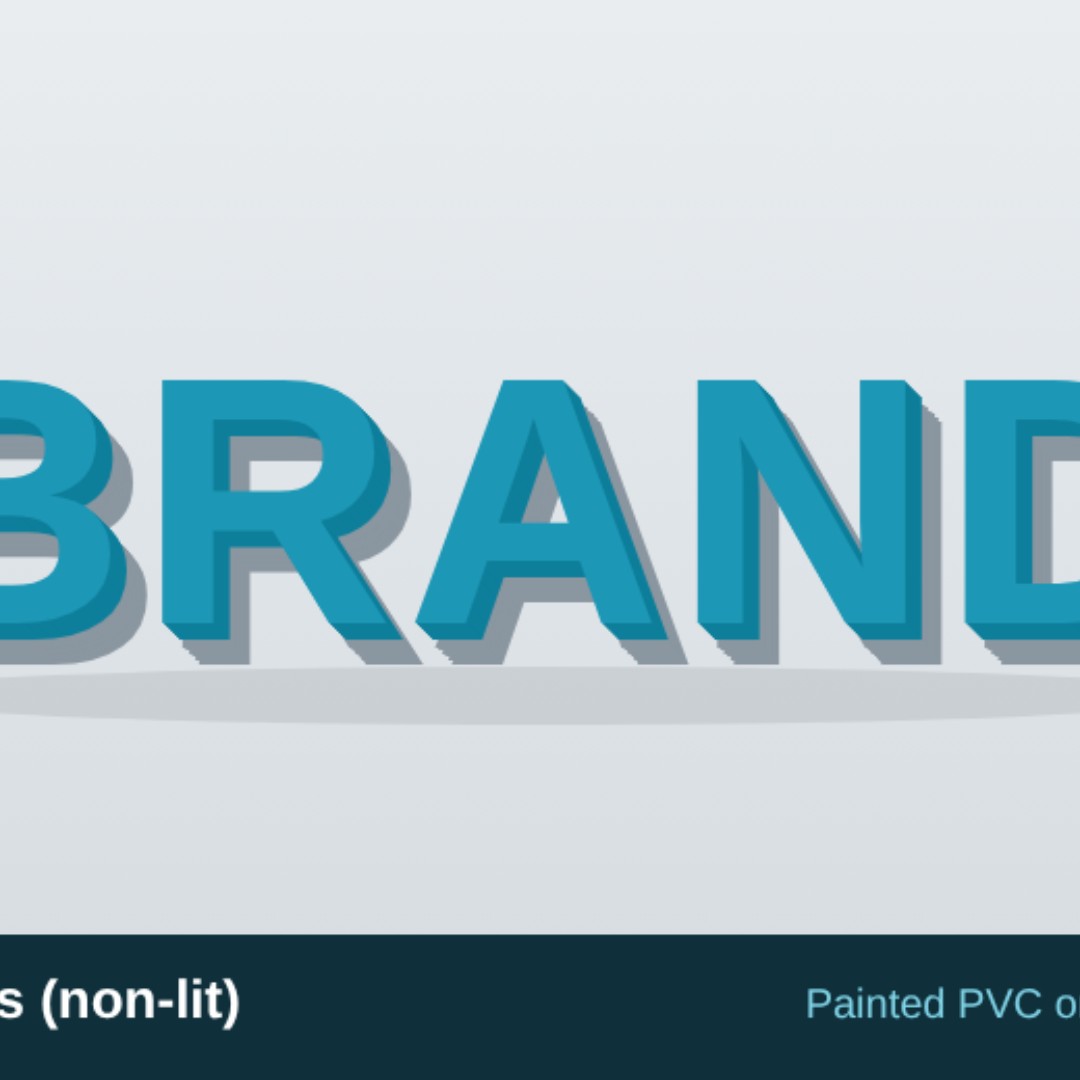 Flat 3D Letters & Logos (Non-Lit)