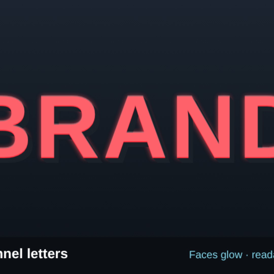 Illuminated 3D Letters (Channel Letters)