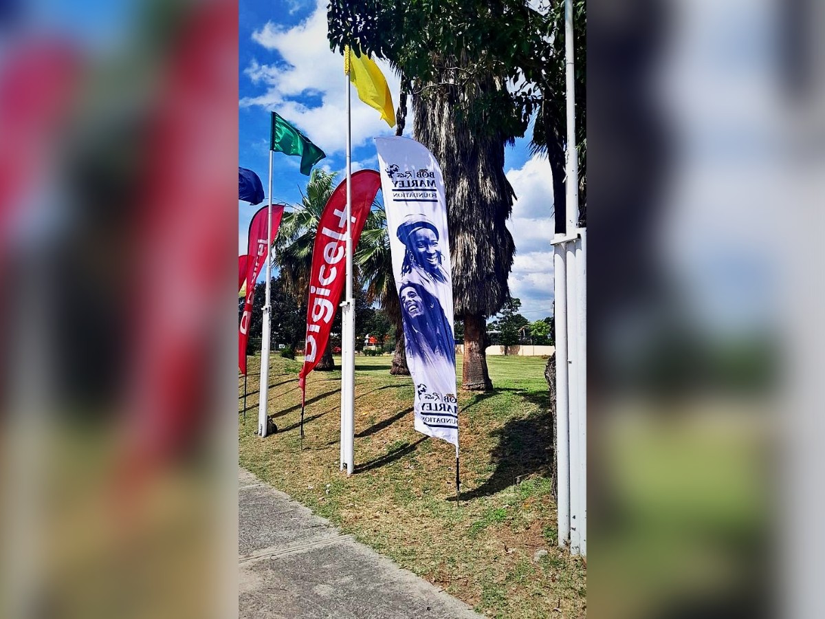 Feather flags · event entrance