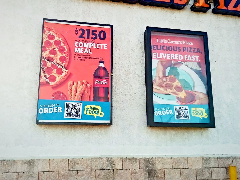 Framed menu posters · Little Caesars