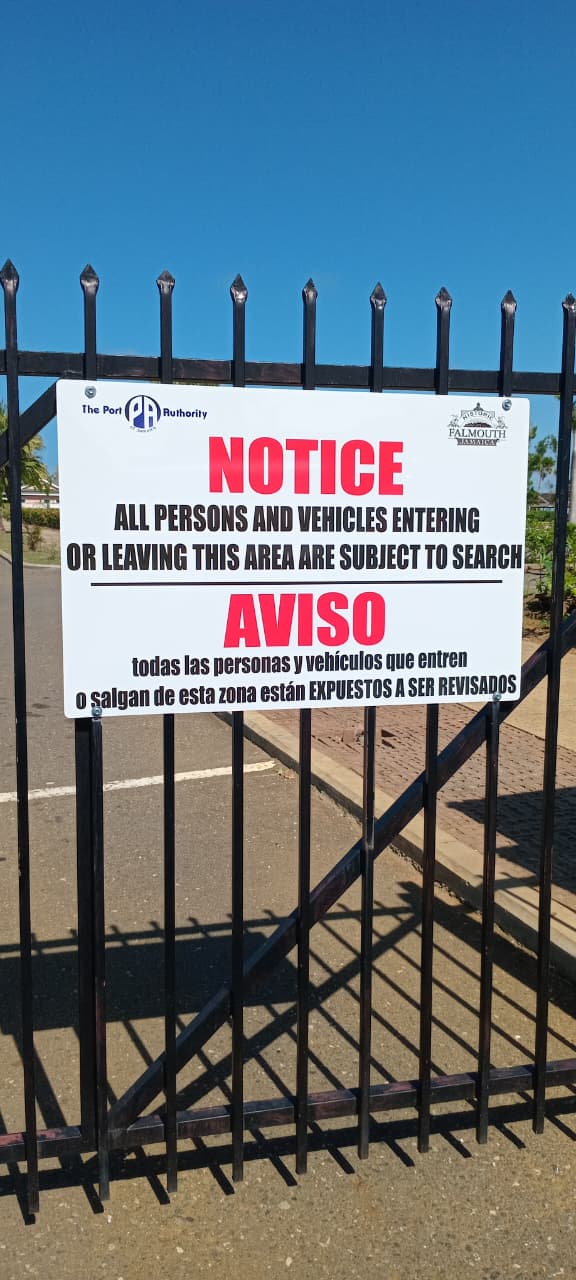 PVC notice and safety signs - Port Authority, Falmouth