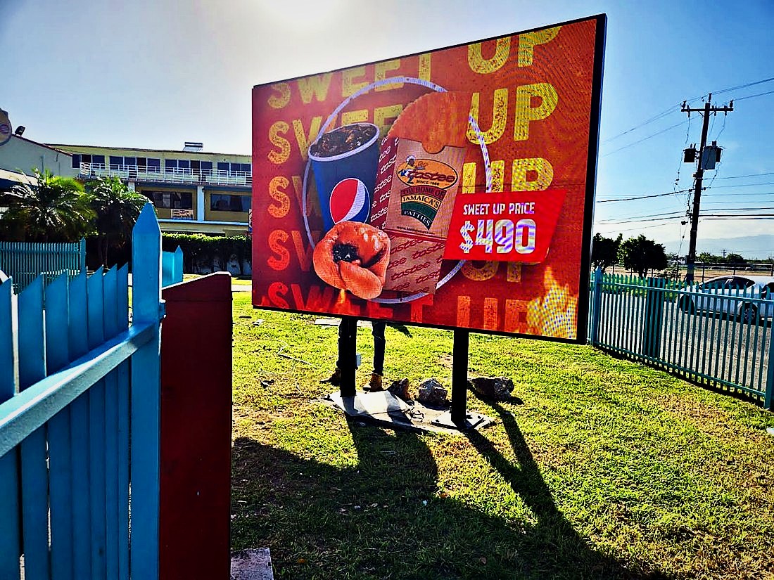 Roadside food promo board