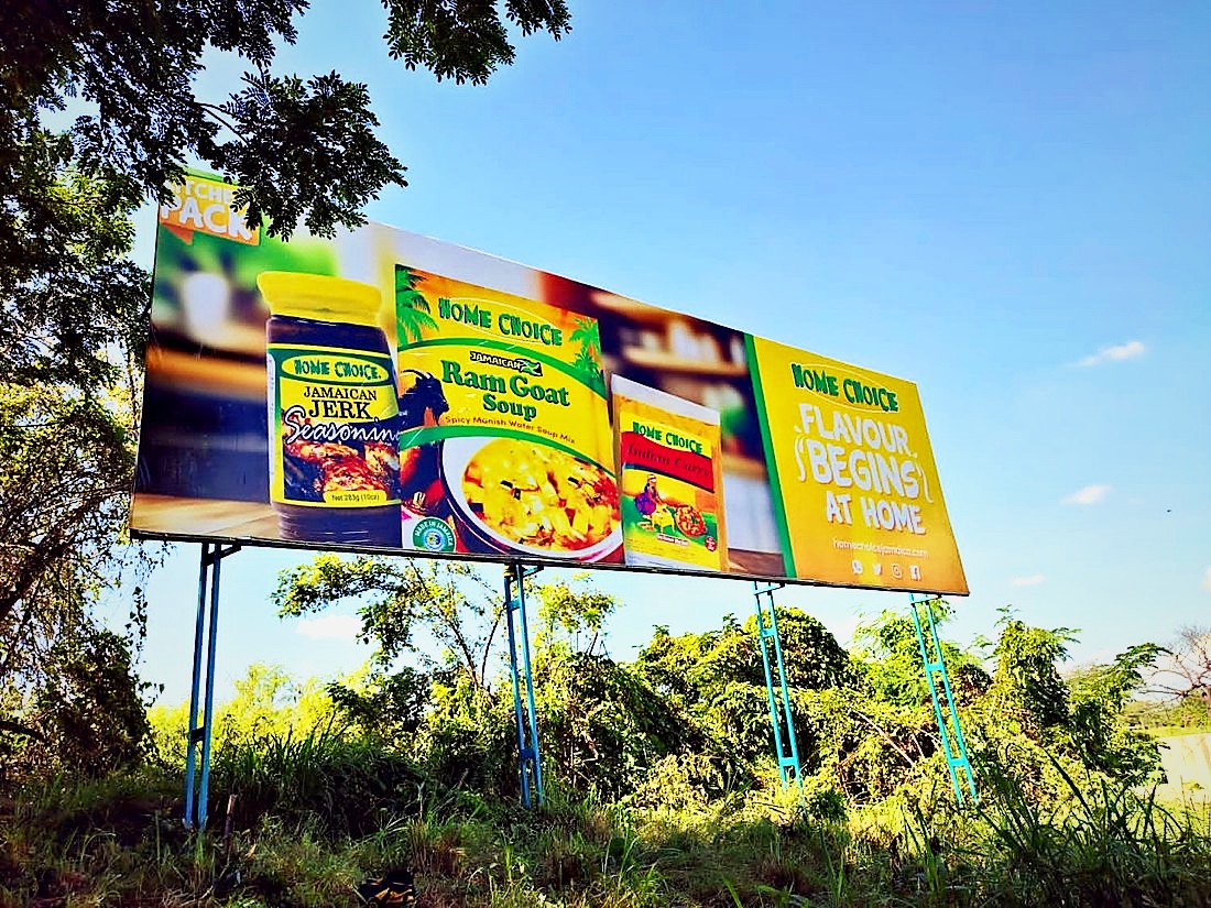 Roadside food brand board