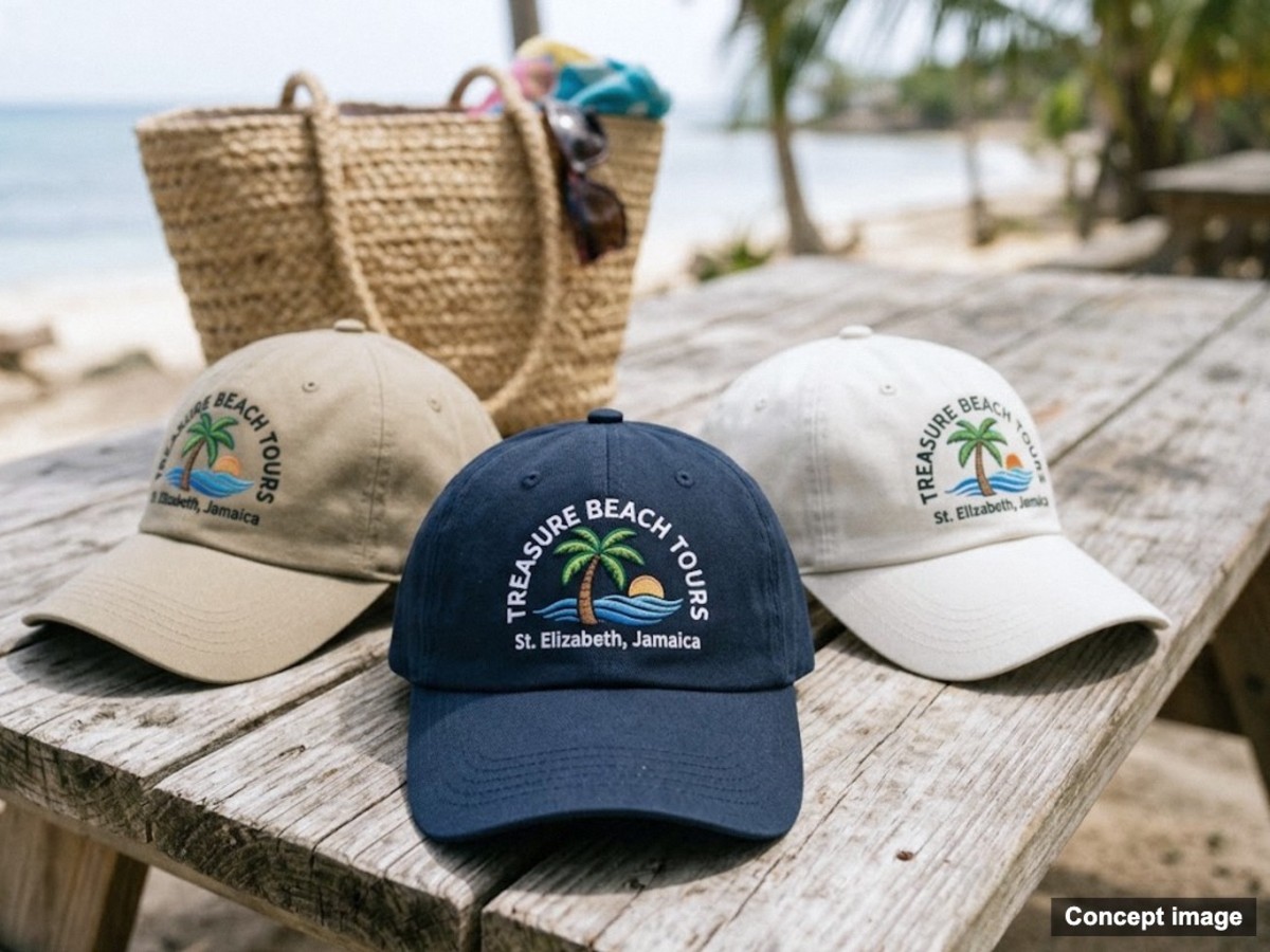Branded caps · Treasure Beach Tours, St. Elizabeth