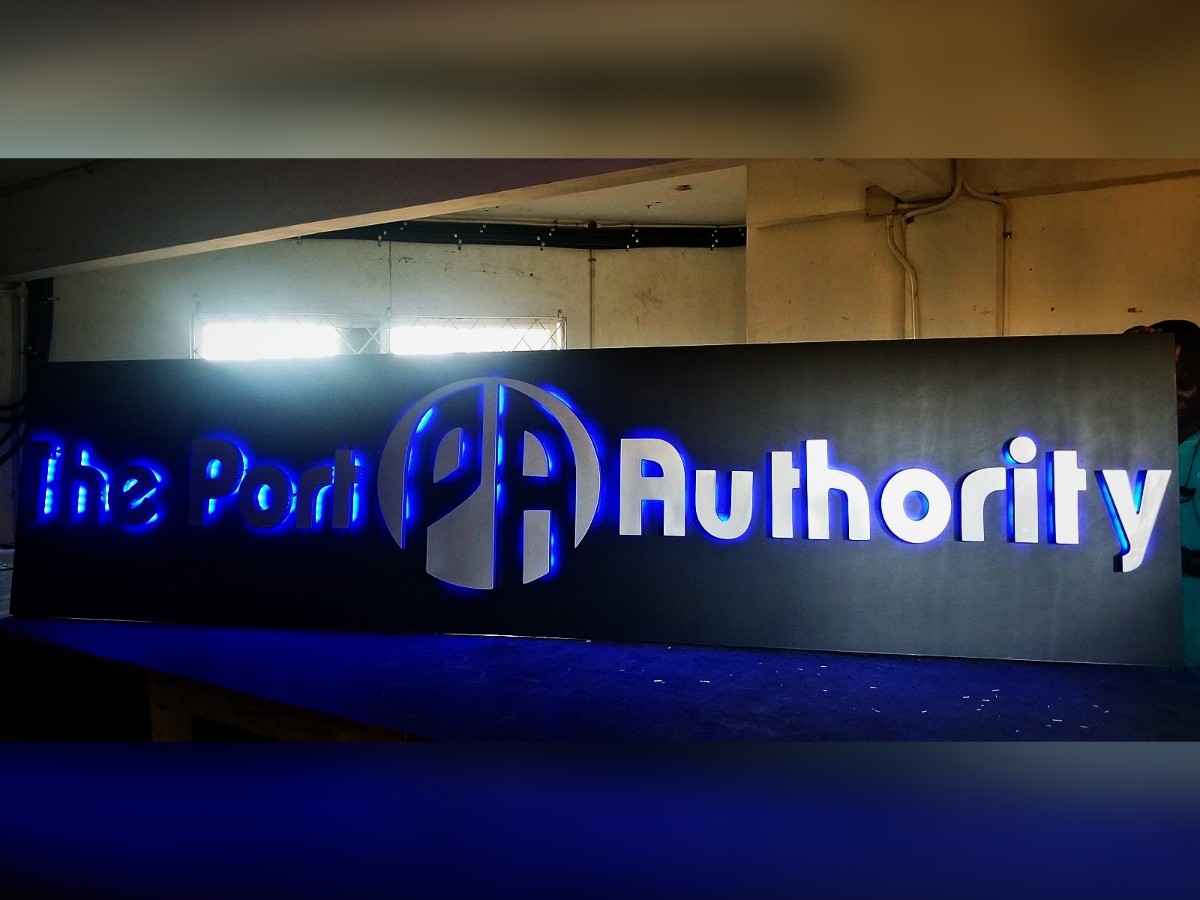 Port Authority sign tested in our workshop