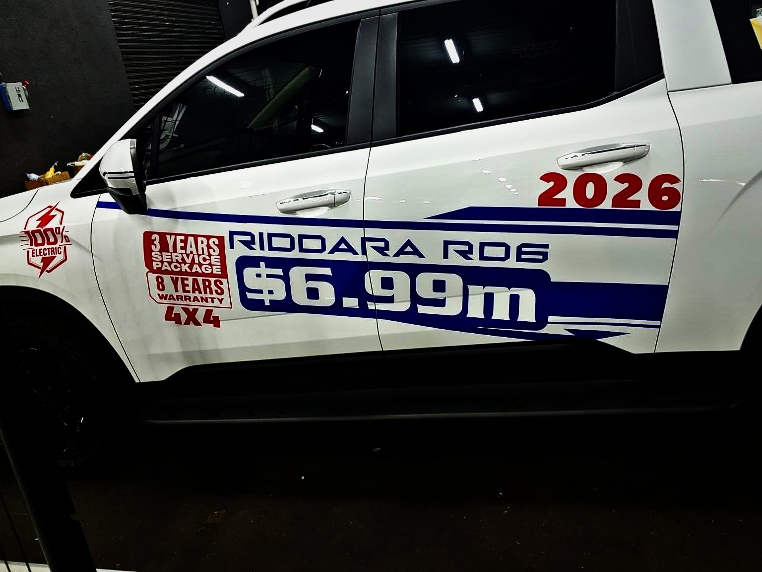 Dealer pickup branding · Riddara RD6