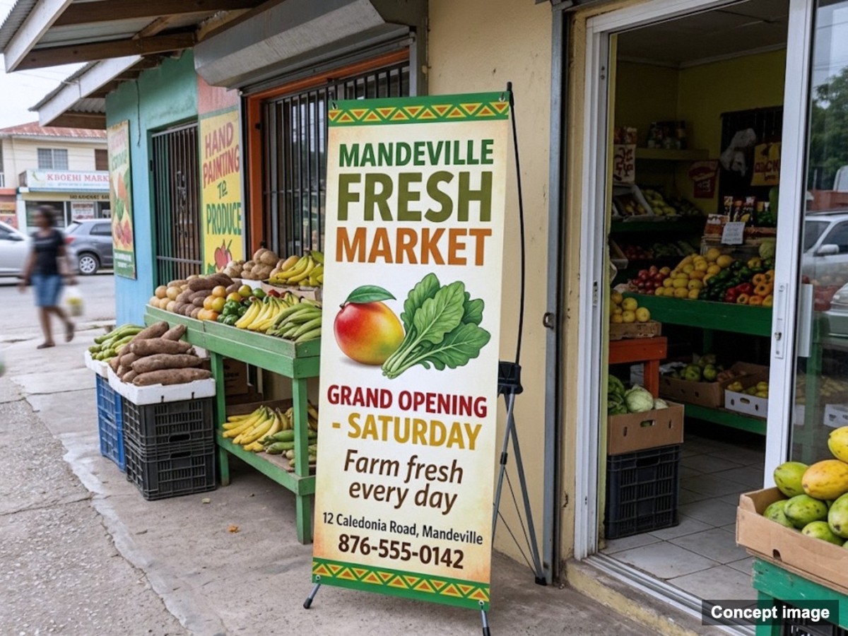 X-banner · Mandeville Fresh Market