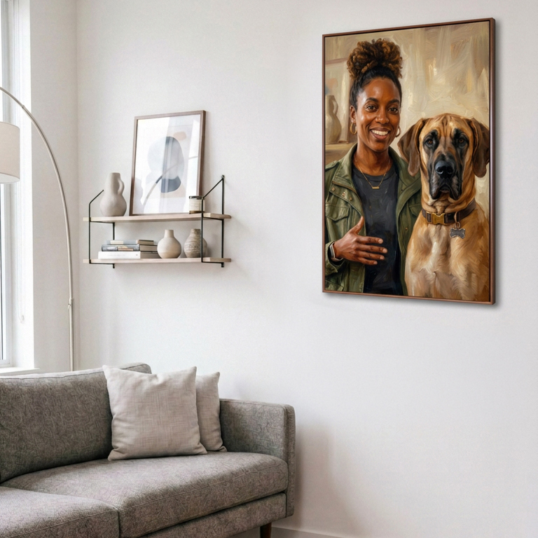 Turn Your AI Art Into Large Premium Framed Canvas Wall Art